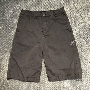 Vans Shorts Mens 28 Black Gray Striped Baggy Skater Grunge Skull y2k